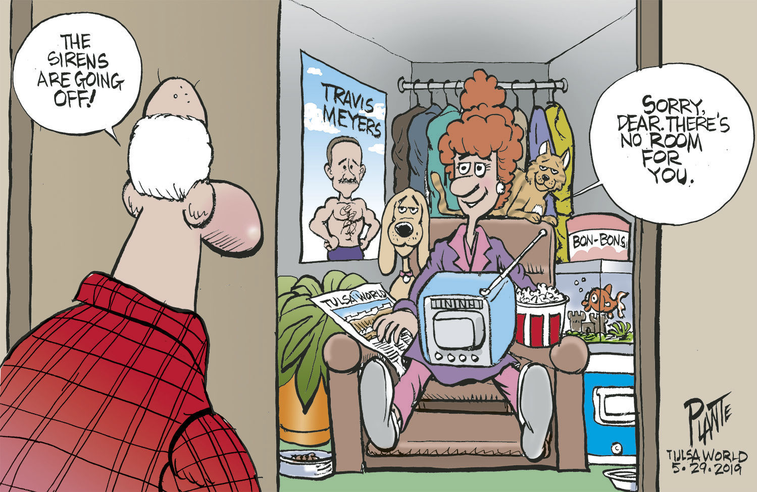 Bruce Plante Cartoon: Taking shelter Oklahoma style